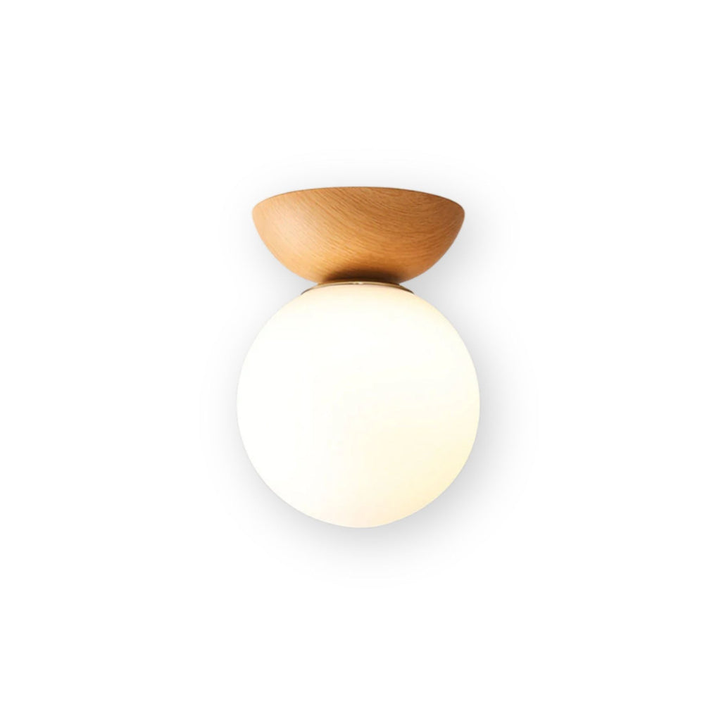Lampada da soffitto Pundo – Vetro – Bianco – Ø16 cm – Minimalista
