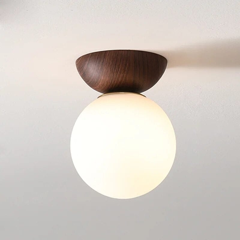 Lampada da soffitto Pundo – Vetro – Bianco – Ø16 cm – Minimalista