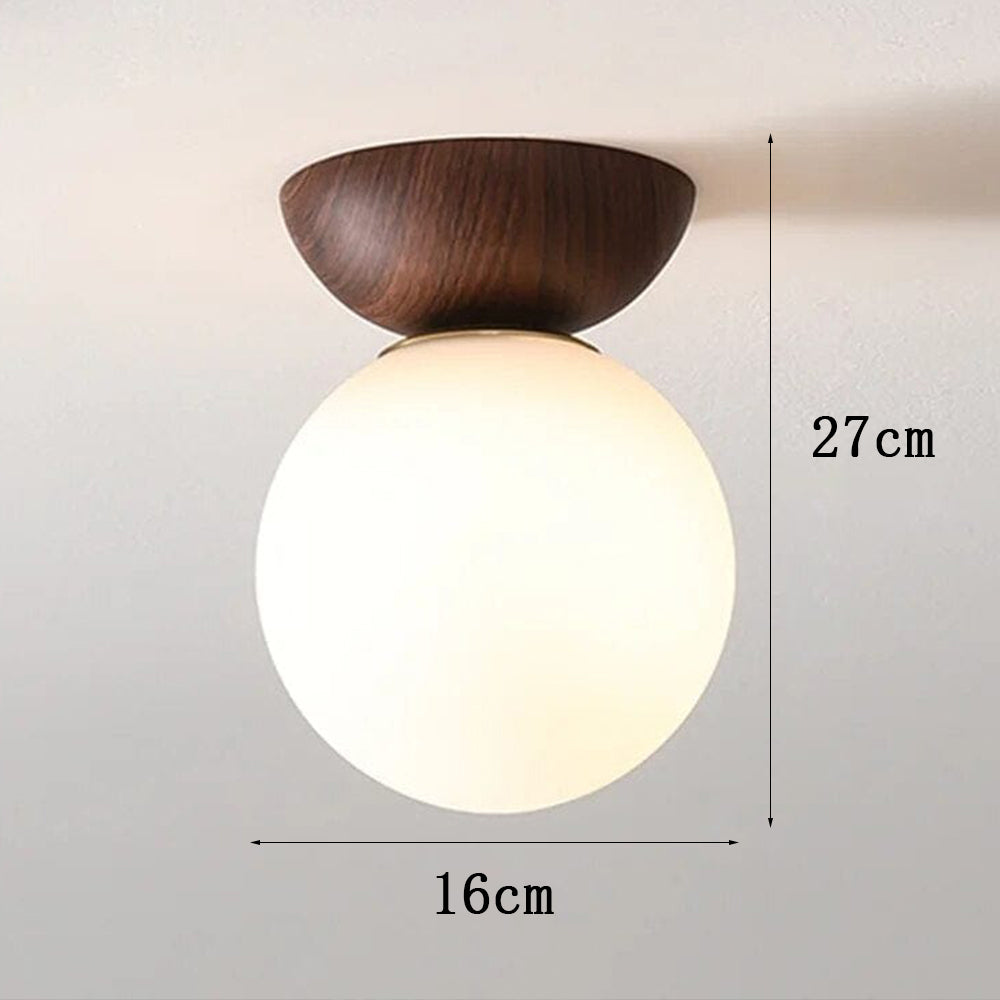 Lampada da soffitto Pundo – Vetro – Bianco – Ø16 cm – Minimalista