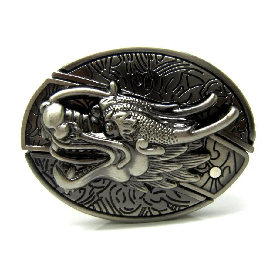 Sandsberg | Cintura in pelle da uomo Punk | Design con fibbie metalliche vintage