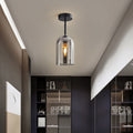 Lampada da soffitto Qlarez – Resina sintetica – Grigio fumo – Ø35 cm – Design moderno per soggiorno e corridoio