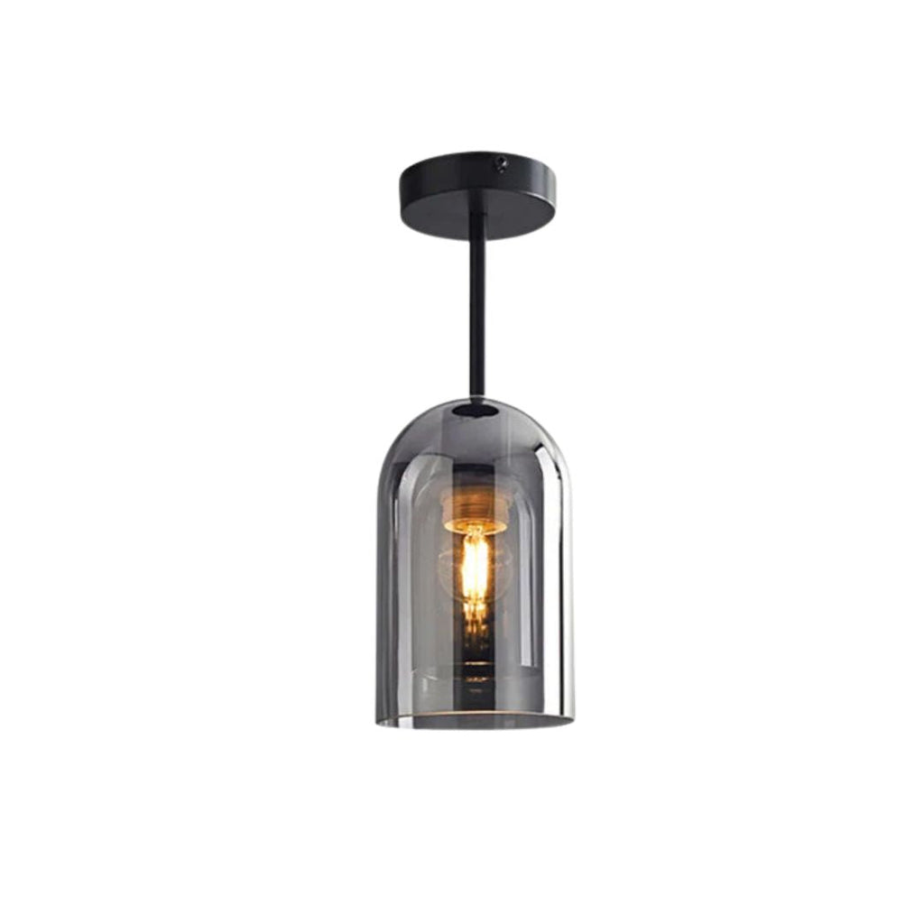 Lampada da soffitto Qlarez – Resina sintetica – Grigio fumo – Ø35 cm – Design moderno per soggiorno e corridoio