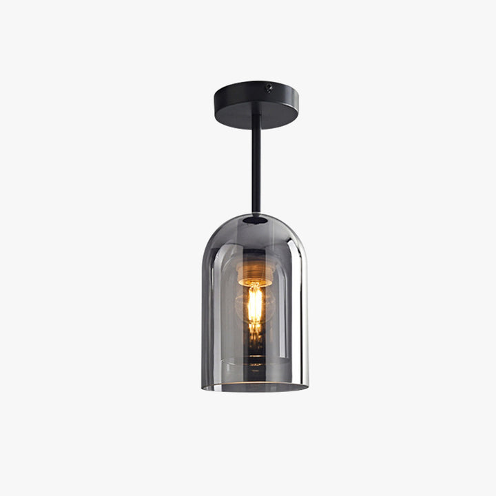 Lampada da soffitto Qlarez – Resina sintetica – Grigio fumo – Ø35 cm – Design moderno per soggiorno e corridoio