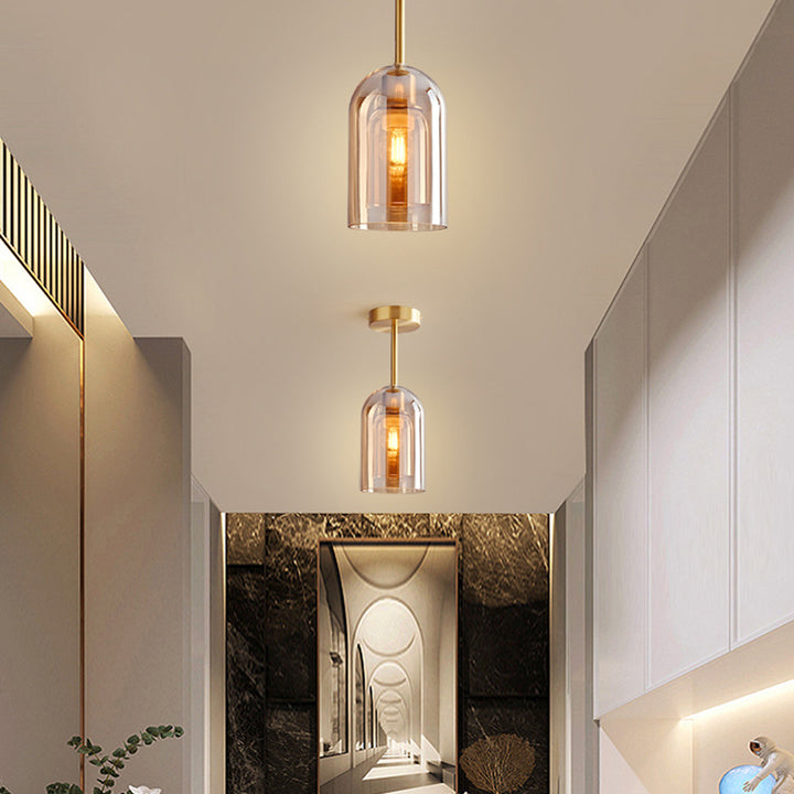Lampada da soffitto Qlarez – Resina sintetica – Grigio fumo – Ø35 cm – Design moderno per soggiorno e corridoio