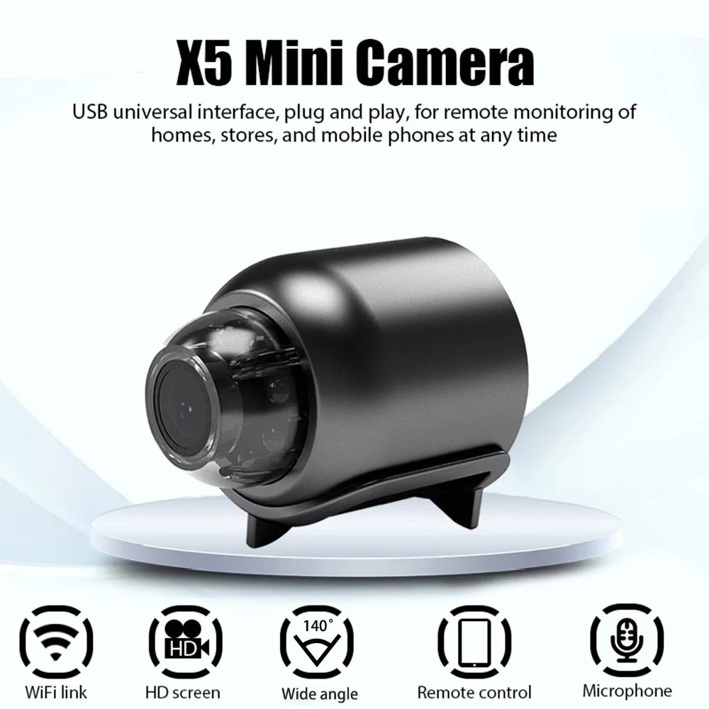 NovaGuard Mini Telecamera 1080P Con WiFi Impermeabile e Visione Notturna a 160 Gradi