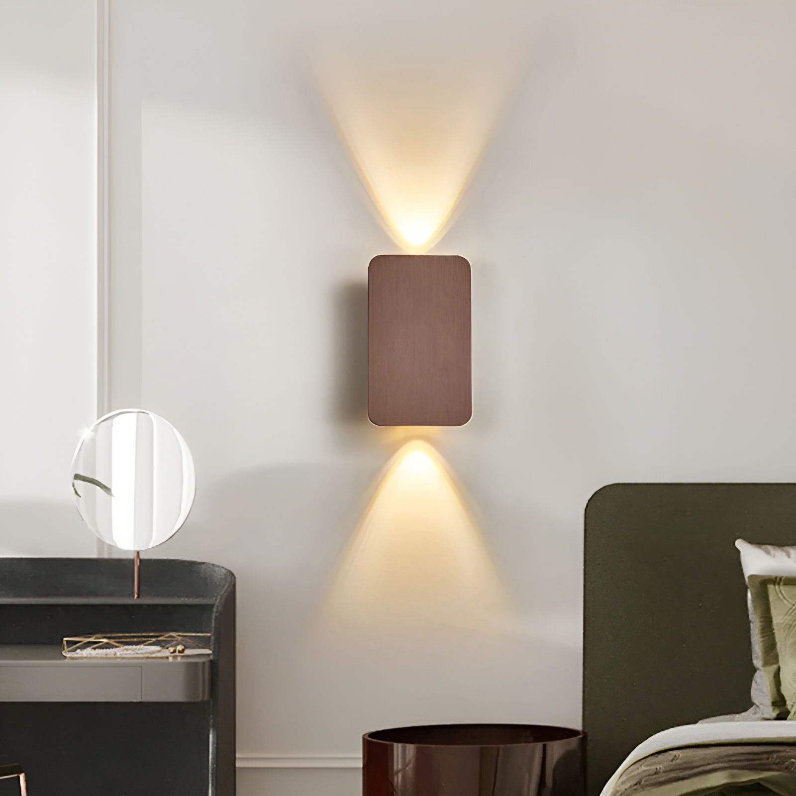 Resilux Applique – Alluminio – Bianco Caldo – Rettangolare – Moderna Lampada da Parete LED per Interni Eleganti