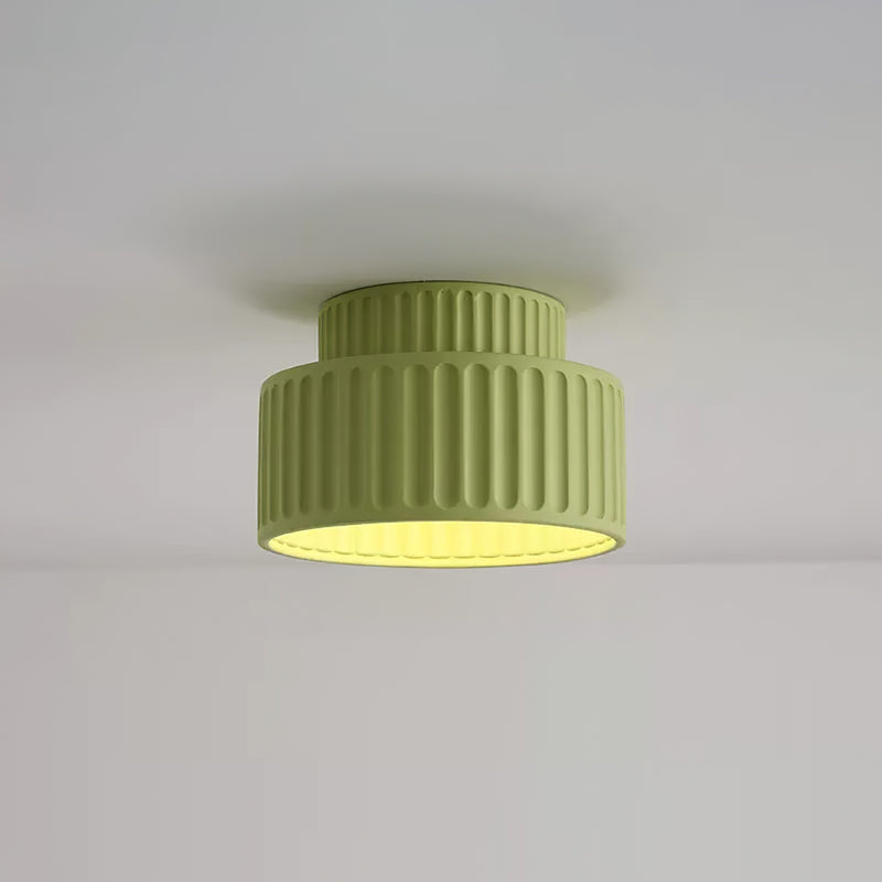 Lampada da soffitto Ribcone – Resina sostenibile – Bianco – Compatta – Design retro per soggiorno e cucina