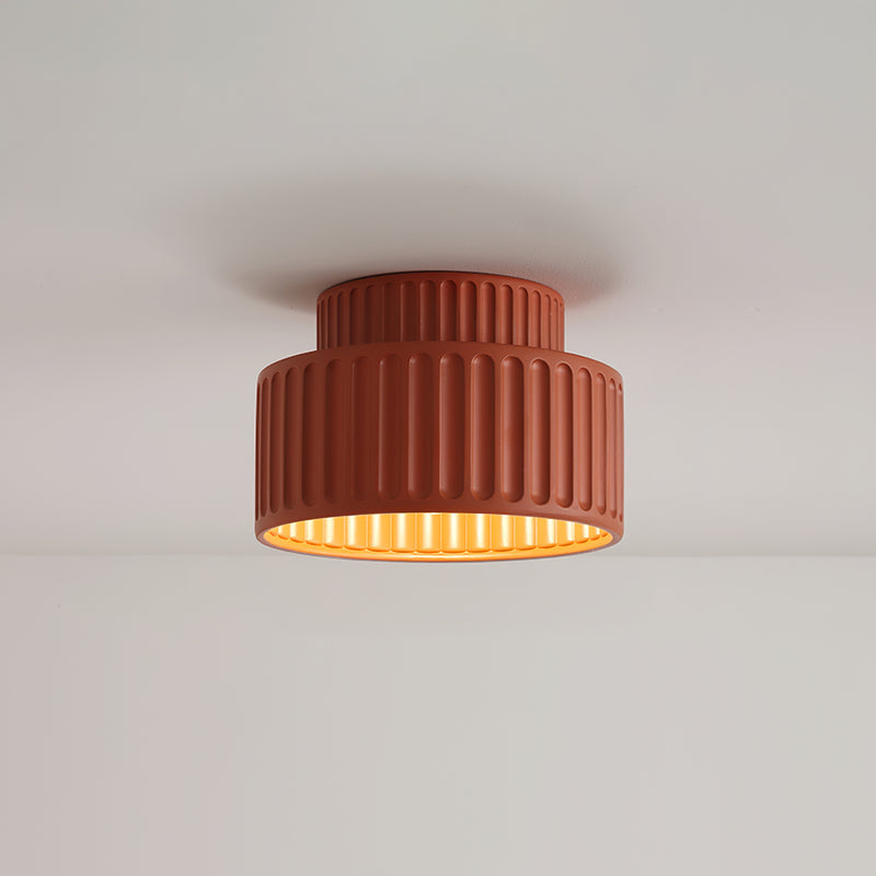 Lampada da soffitto Ribcone – Resina sostenibile – Bianco – Compatta – Design retro per soggiorno e cucina