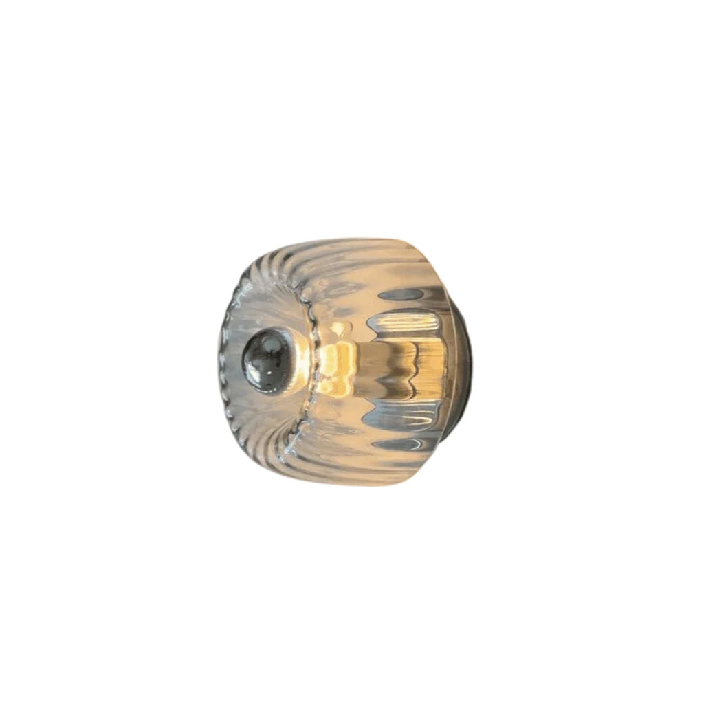Lampada da parete Ribson – Vetro e metallo – Trasparente – Compatta – Stile Bauhaus per interni eleganti