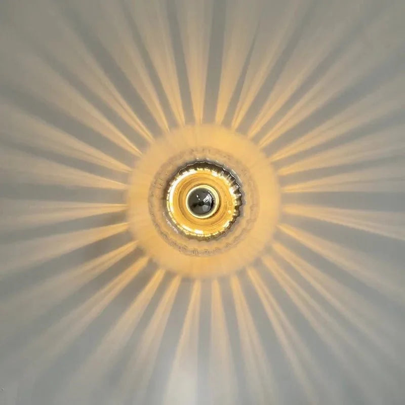 Lampada da parete Ribson – Vetro e metallo – Trasparente – Compatta – Stile Bauhaus per interni eleganti