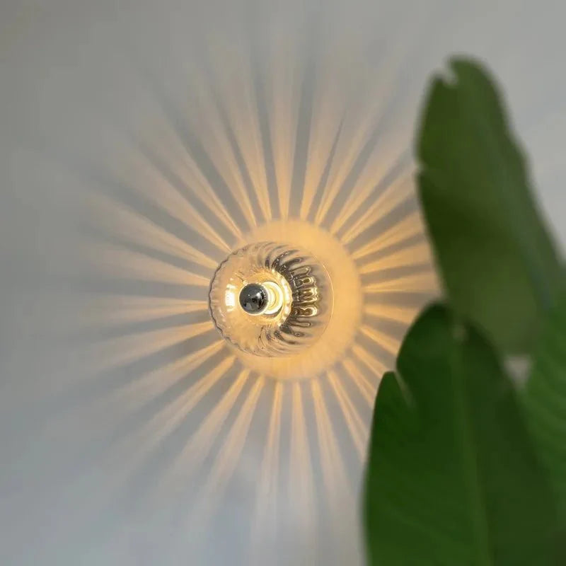 Lampada da parete Ribson – Vetro e metallo – Trasparente – Compatta – Stile Bauhaus per interni eleganti