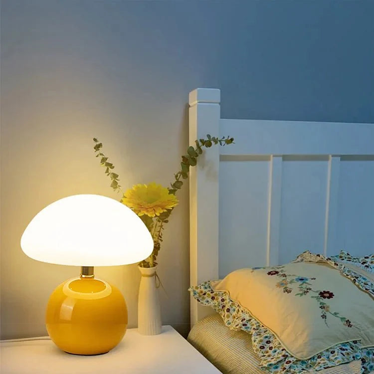 Riko Lampada da Tavolo – Ceramica – Multicolore – 22 cm – Giocosa e Stilosamente per Comodino o Tavolo