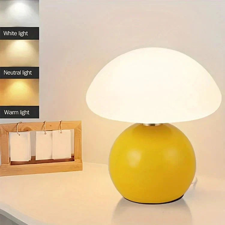 Riko Lampada da Tavolo – Ceramica – Multicolore – 22 cm – Giocosa e Stilosamente per Comodino o Tavolo