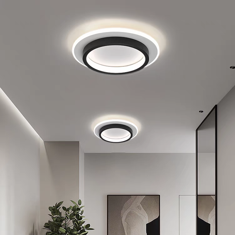 Lampada da soffitto Rouson – LED – Bianca – Ø 30 cm – Design moderno per soggiorni e corridoi