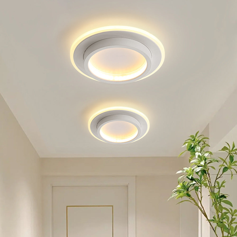 Lampada da soffitto Rouson – LED – Bianca – Ø 30 cm – Design moderno per soggiorni e corridoi