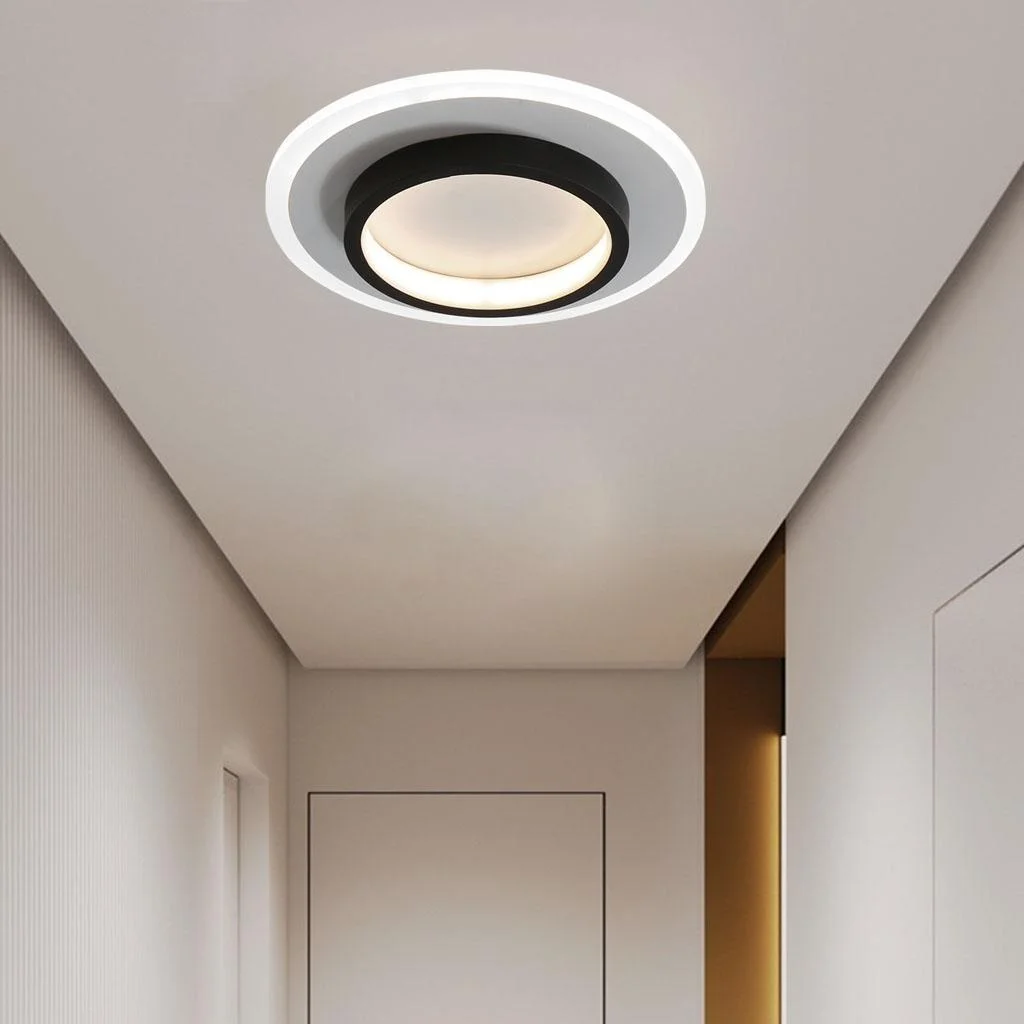 Lampada da soffitto Rouson – LED – Bianca – Ø 30 cm – Design moderno per soggiorni e corridoi
