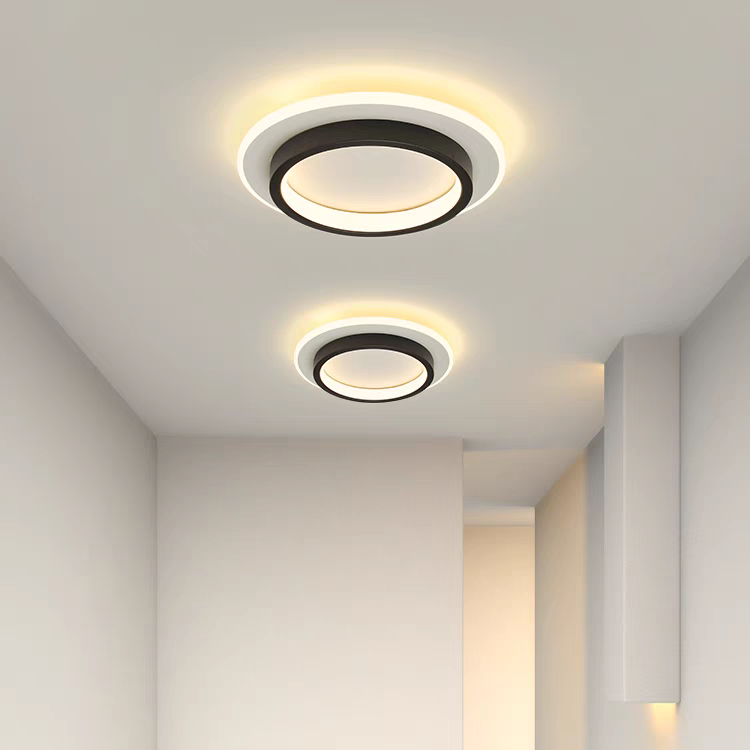 Lampada da soffitto Rouson – LED – Bianca – Ø 30 cm – Design moderno per soggiorni e corridoi