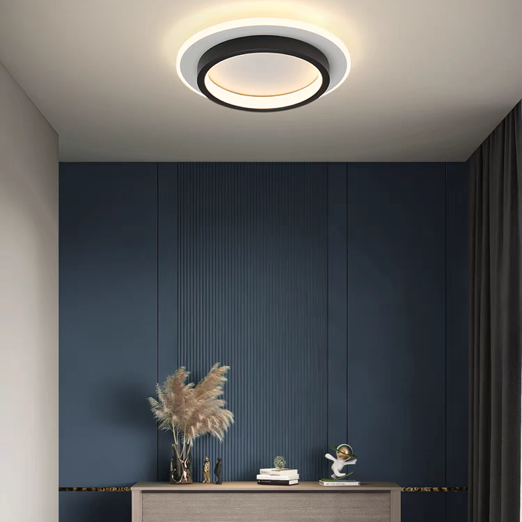 Lampada da soffitto Rouson – LED – Bianca – Ø 30 cm – Design moderno per soggiorni e corridoi