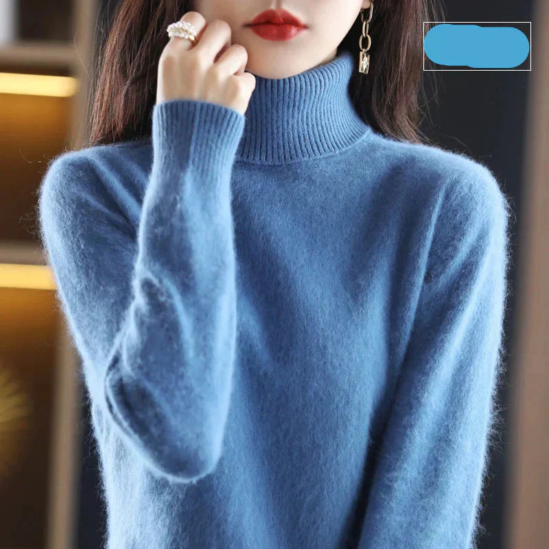 Maglione in Cashmere Nyorelle con Collo Alto per Autunno e Inverno