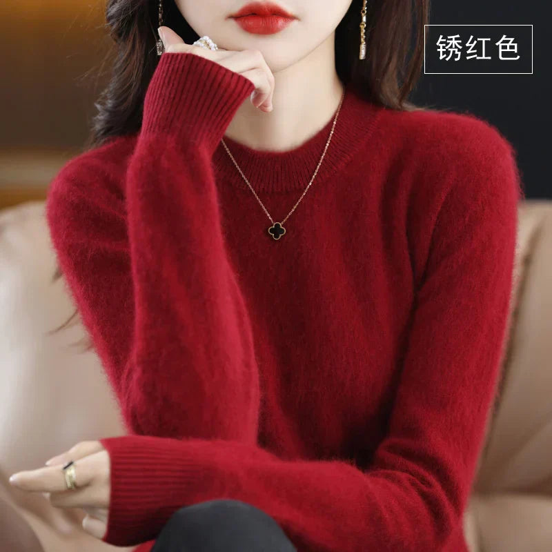 Maglione O-Collo in Cashmere per Donne Lyrawea, Vestibilità Slim Casual