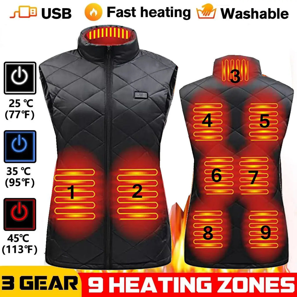 ThermaBelle Gilet Riscaldato per Donne | Gilet USB Riscaldato con Tecnologia Infrarossa | Regolazione del Calore & Leggero | Ideale per Autunno & Inverno