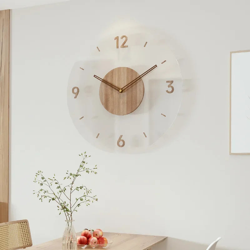 Orologio da parete moderno in legno – Design minimalista ed elegante per il soggiorno