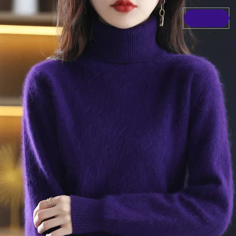 Maglione in Cashmere Nyorelle con Collo Alto per Autunno e Inverno