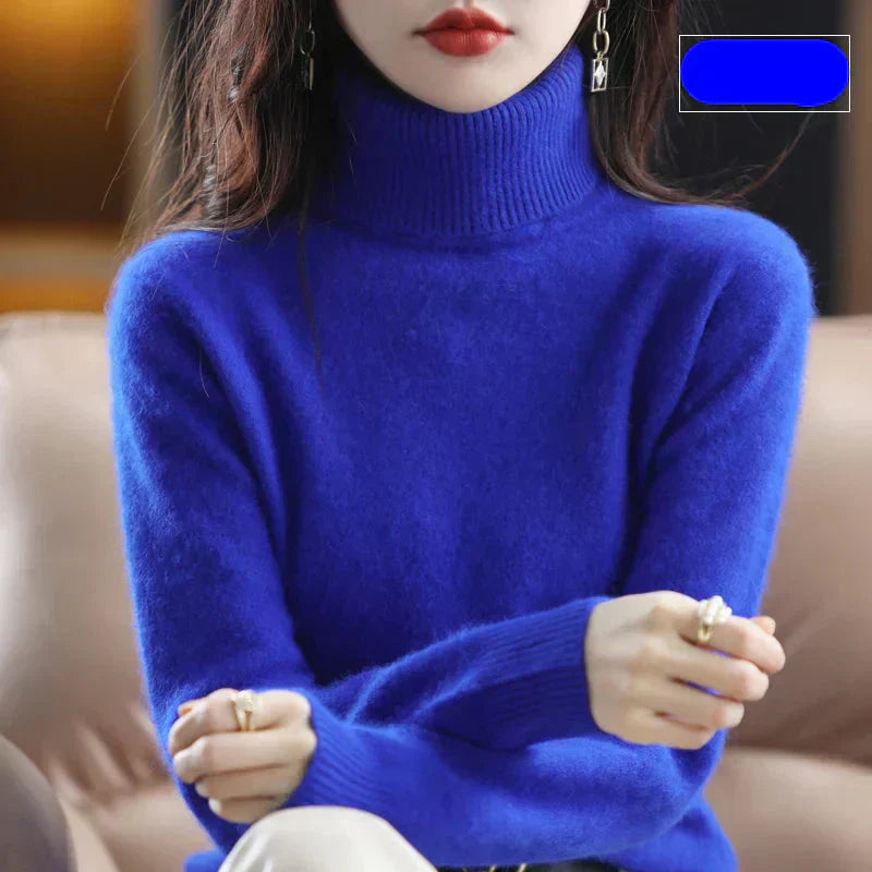 Maglione in Cashmere Nyorelle con Collo Alto per Autunno e Inverno