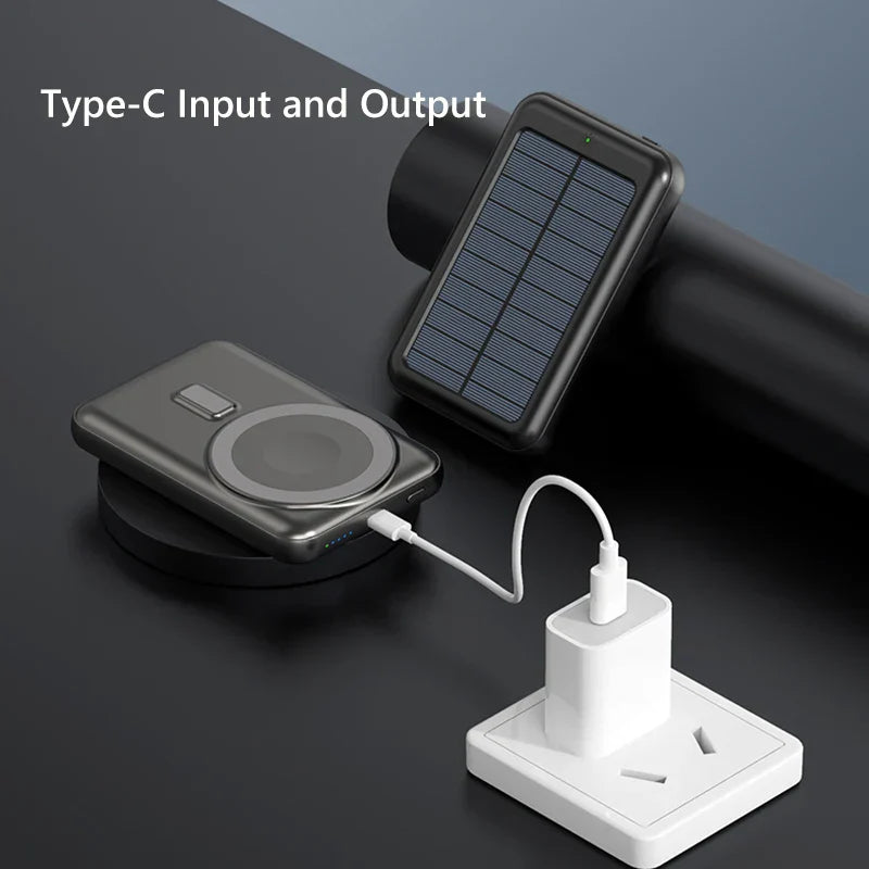 PowerNova SolarCharge 20.000mAh Powerbank con MagSafe e Ricarica Wireless | Ricarica USB-C e Solare