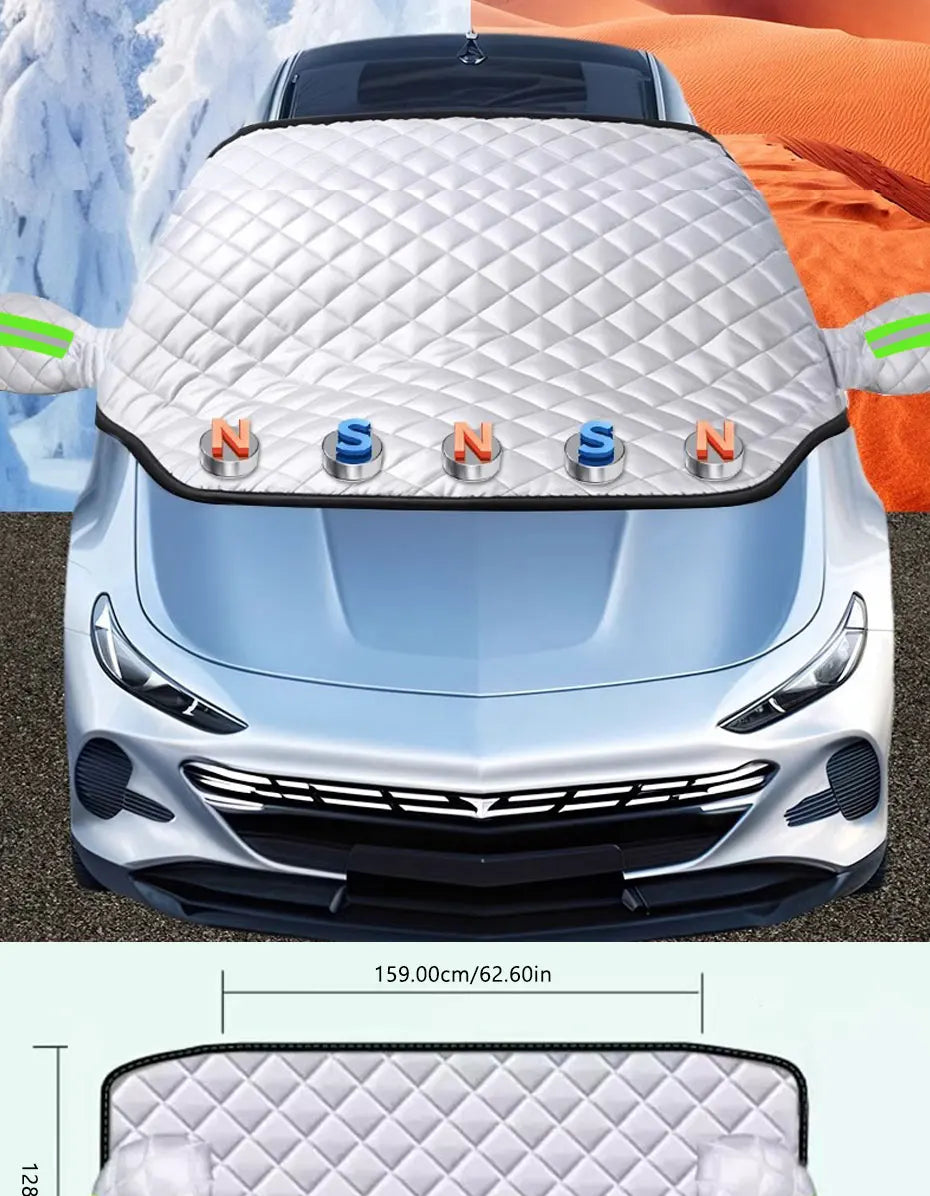 FrostGuard Pro | Copertura per Parabrezza a 5 Strati | Magnetica e Resistente al Vento | Protezione Completa dal Ghiaccio
