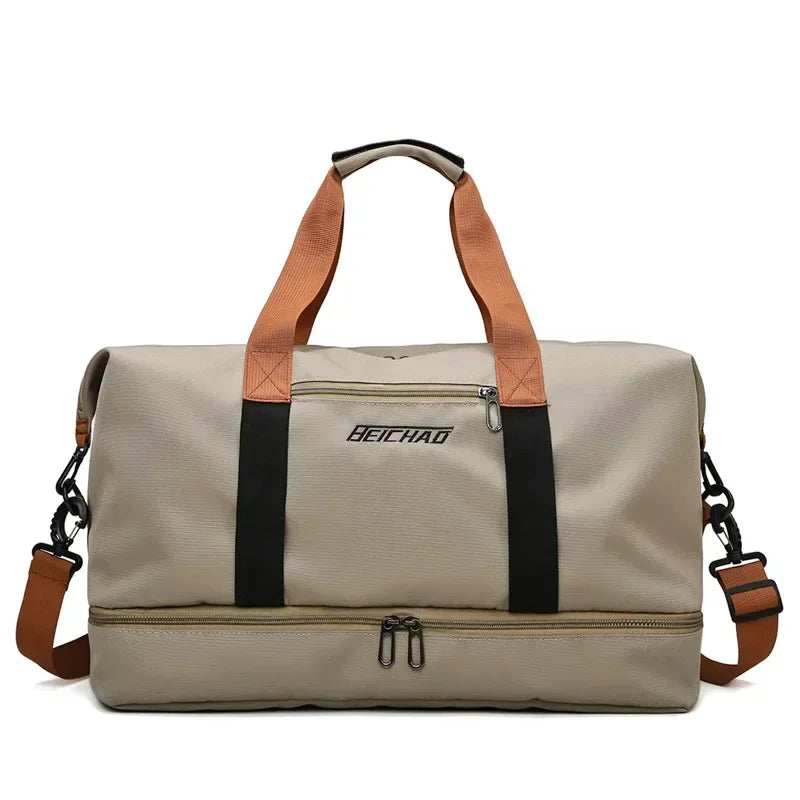 Borsa da Viaggio Fitness VOLARIS | Grande Capacità | Separazione Asciutto-Bagnato | Borsa a Mano e a Spalla per Donne