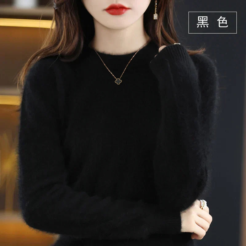 Maglione O-Collo in Cashmere per Donne Lyrawea, Vestibilità Slim Casual