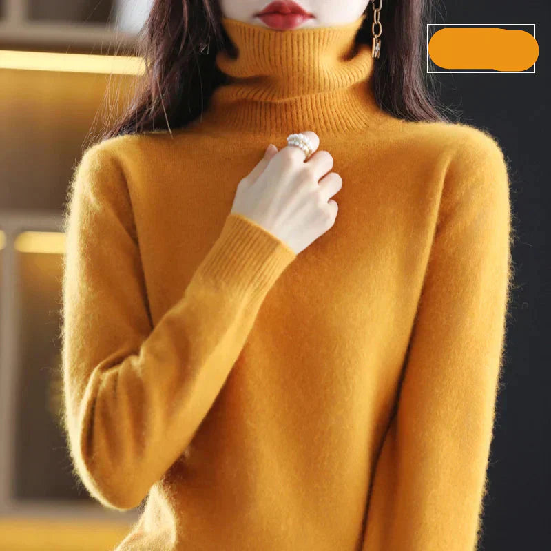 Maglione in Cashmere Nyorelle con Collo Alto per Autunno e Inverno
