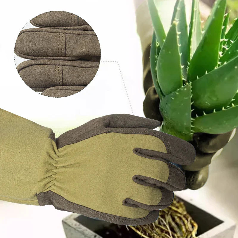 GardenGuard Guanti Antispina | Traspiranti & Pelle Microfibra Robusta | Per Giardinieri