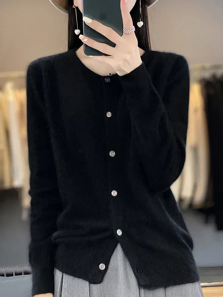 Cardigan in Cashmere Aurea per Indumenti in Clima Freddo