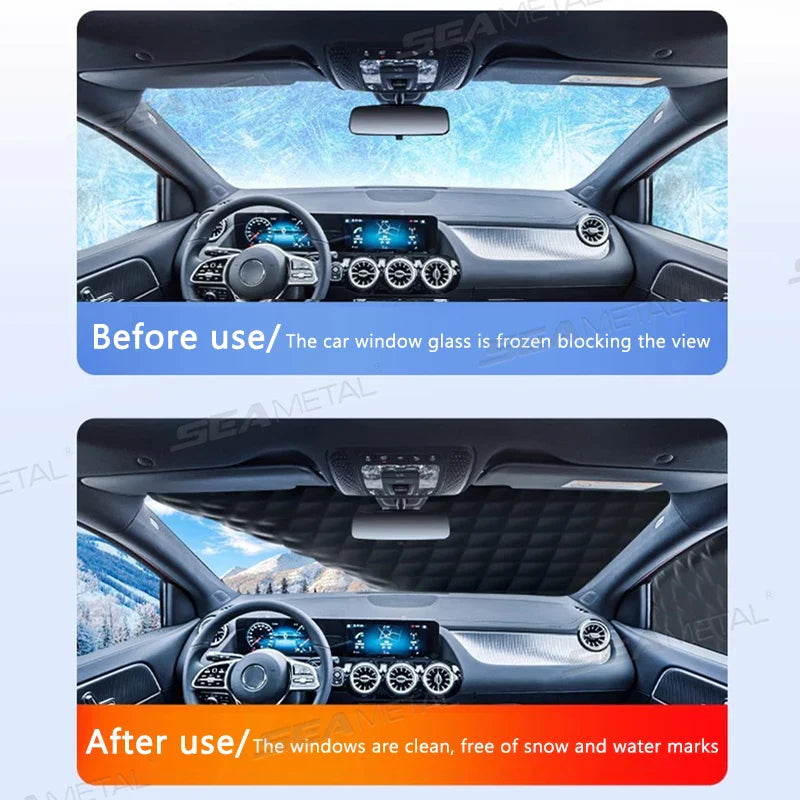 FrostGuard Pro | Copertura per Parabrezza a 5 Strati | Magnetica e Resistente al Vento | Protezione Completa dal Ghiaccio