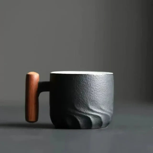 50% di sconto | TimberSip - Tazza da caffè in ceramica fatta a mano con manico in legno - Sconto limitato