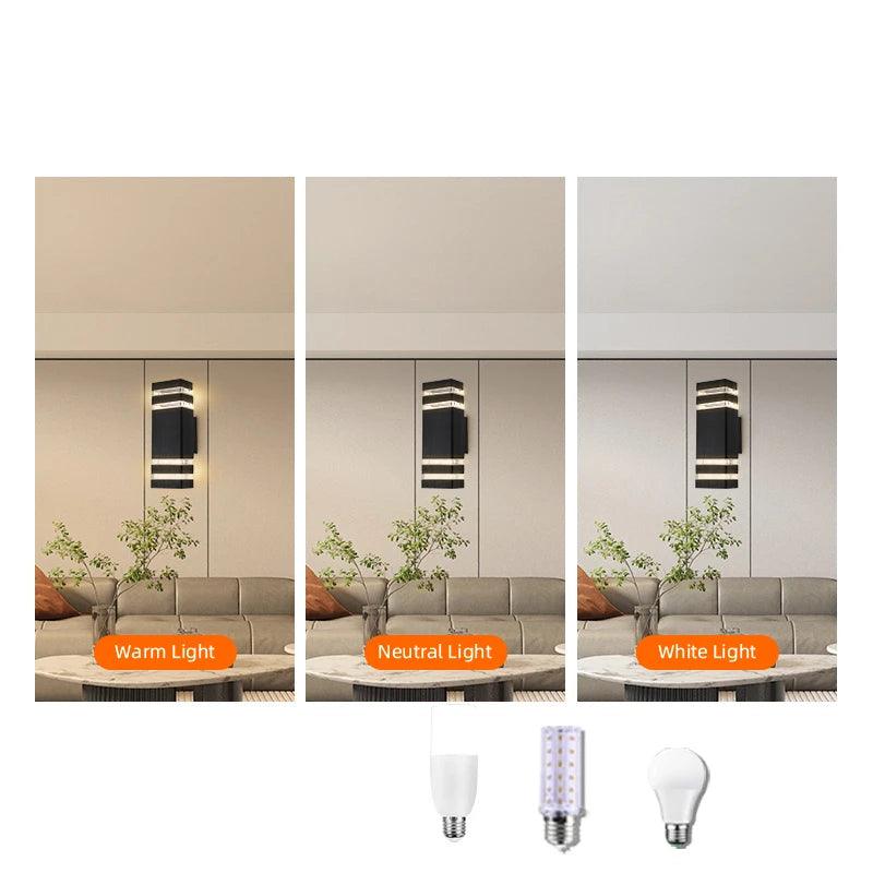 Lumivor Applique da Esterno | Luce Up-&-Down | Attacco E27 | IP65 Resistente alle Intemperie | 25×10×8 cm