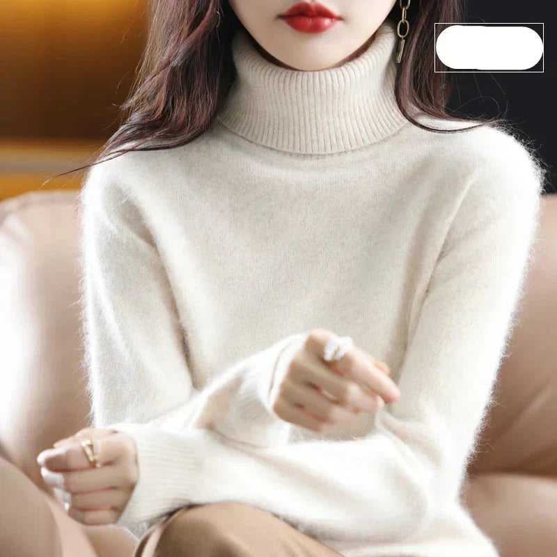 Maglione in Cashmere Nyorelle con Collo Alto per Autunno e Inverno