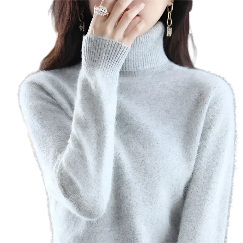 AuroraWeave Maglione a Collo Alto in Cashmere per Donne in Autunno