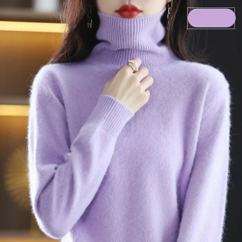 Maglione in Cashmere Nyorelle con Collo Alto per Autunno e Inverno