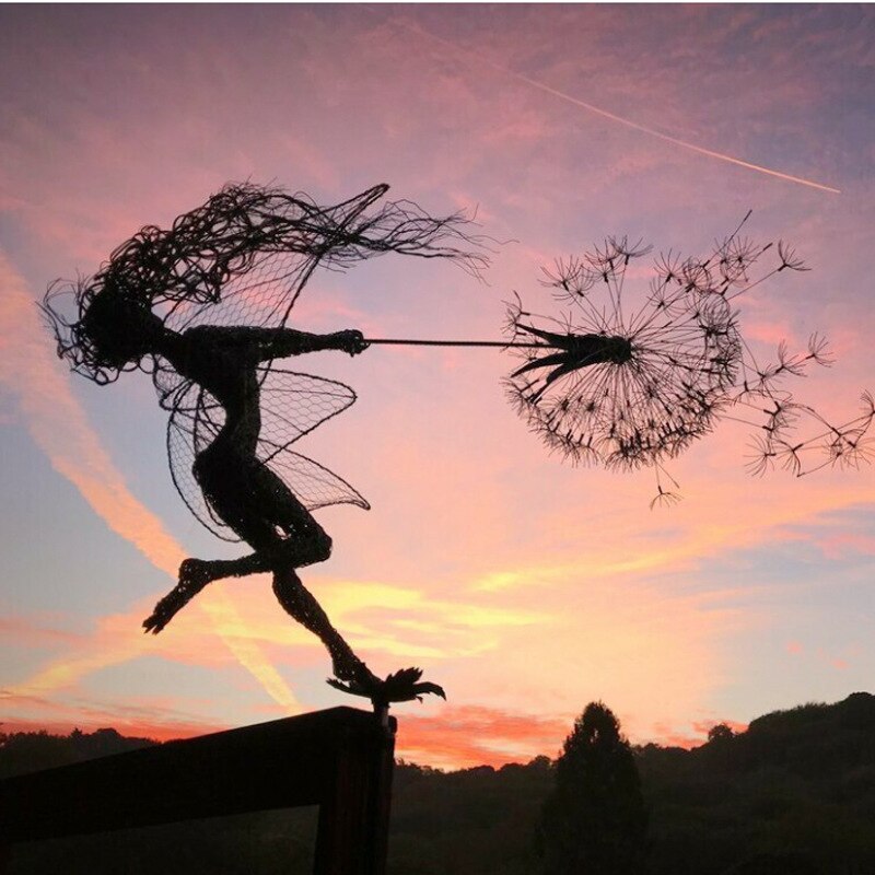 Incantevoli sculture da giardino delle fate: Decorazione da prato da sogno