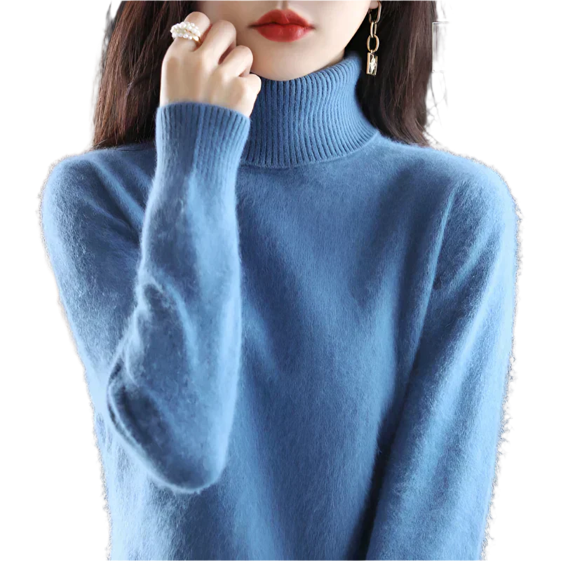 AuroraWeave Maglione a Collo Alto in Cashmere per Donne in Autunno
