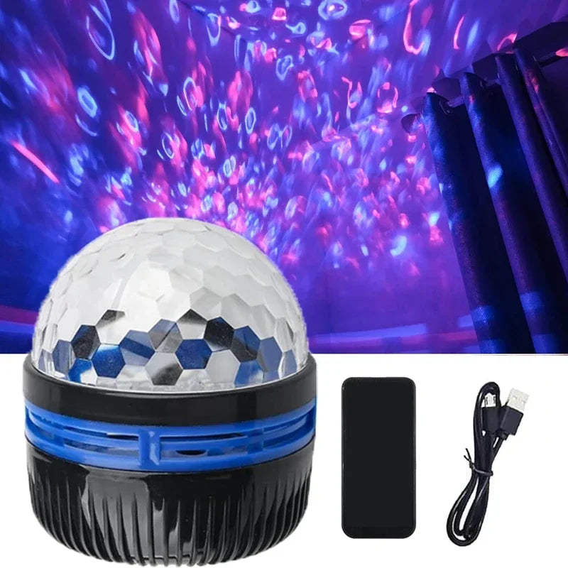 Polariva Proiettore Aurora Boreale | Sincronizzazione Musicale & Telecomando | Luce Ambientale RGB | Ricarica USB | 7,8×7,8×8,7 cm