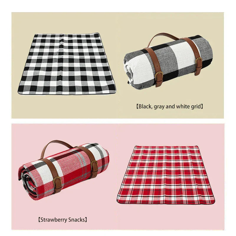 NovaPlaid | Coperta da picnic pieghevole impermeabile con manico | Brehn