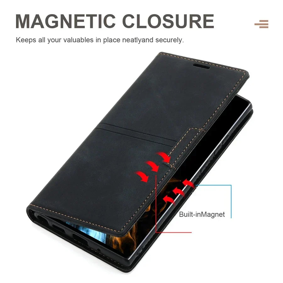 Sandsberg | Custodia in pelle Wallet per Google Pixel | Flip-case magnetico con funzione di protezione