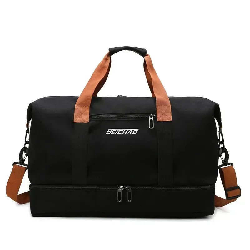 Borsa da Viaggio Fitness VOLARIS | Grande Capacità | Separazione Asciutto-Bagnato | Borsa a Mano e a Spalla per Donne
