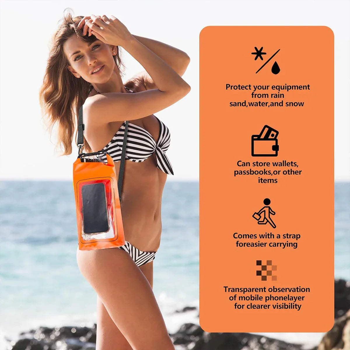DryGuard | Borsa impermeabile | Compatibile con touchscreen | Compatta e robusta | Per avventure all'aperto