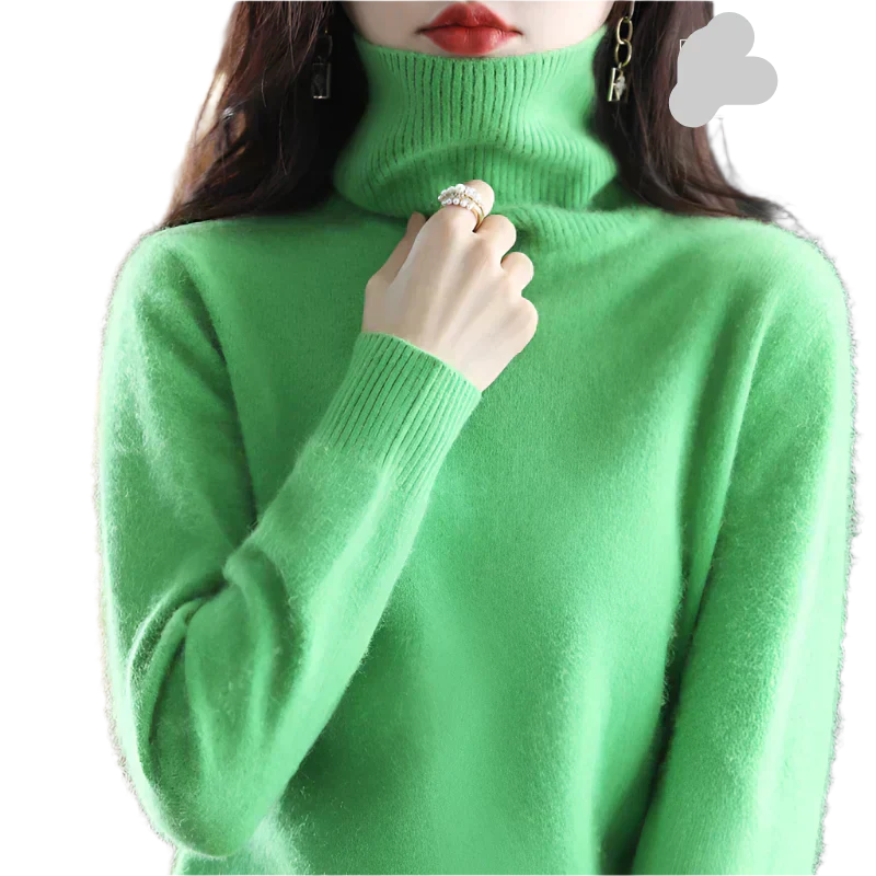 AuroraWeave Maglione a Collo Alto in Cashmere per Donne in Autunno