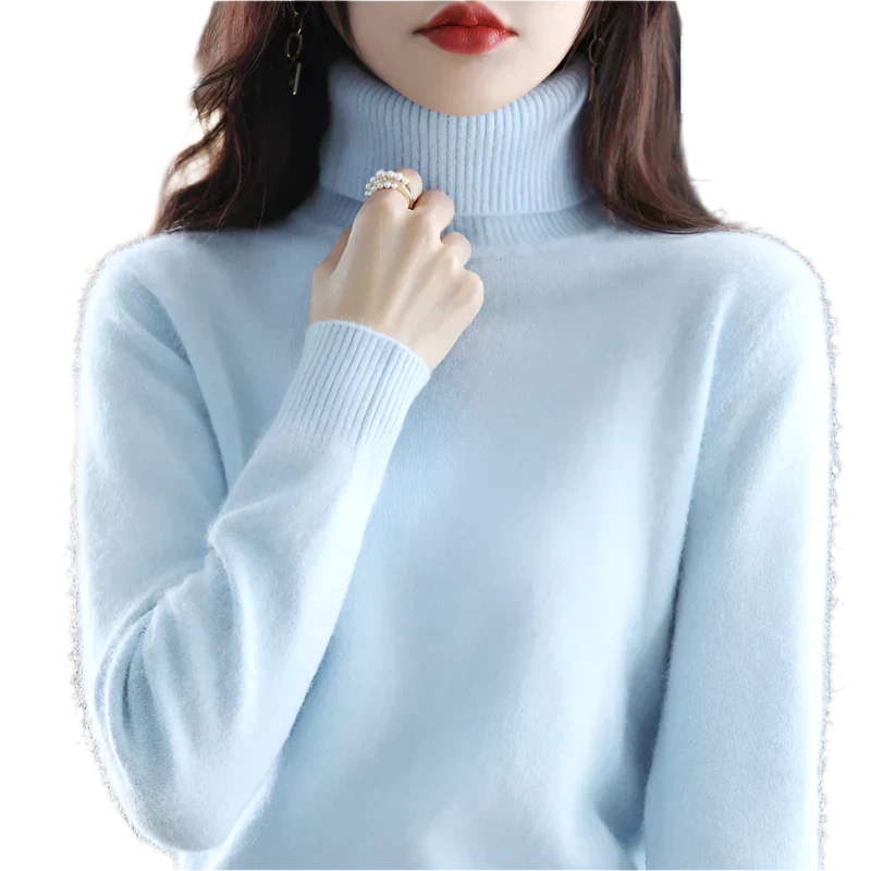 AuroraWeave Maglione a Collo Alto in Cashmere per Donne in Autunno